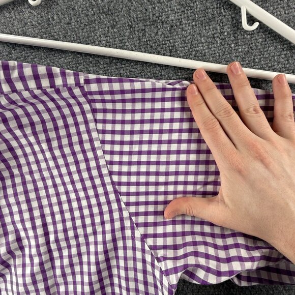 Brooks Brothers Traditional Cotton 15.5 33 Check Purple Non-Iron Shirt Button Up - Picture 16 of 16